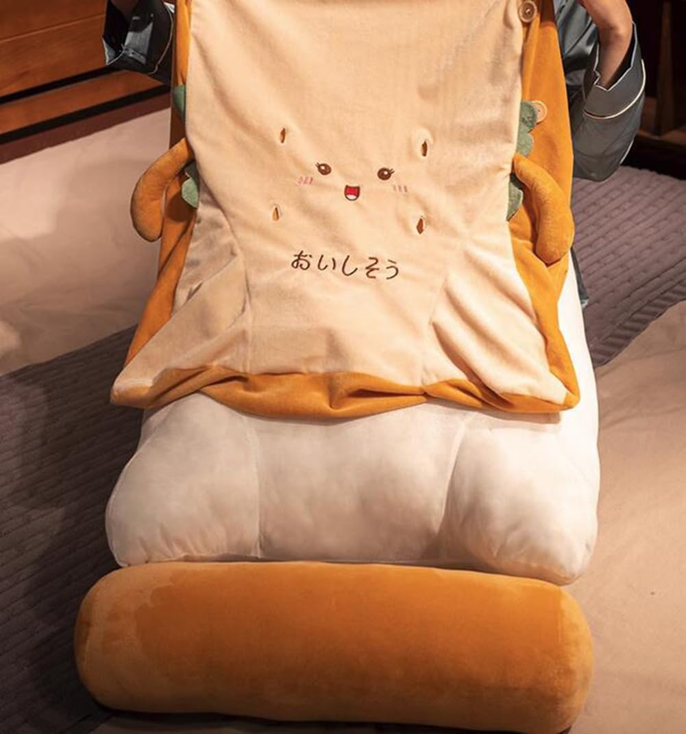 Cartoon Bed Backrest Pillow Sofa Reading Pillow Chair Lumbar Cushion Sleeping Neck Support Pillows Headboard Pillow (Brown Goose, 40×50cm/15.7"×19.7")