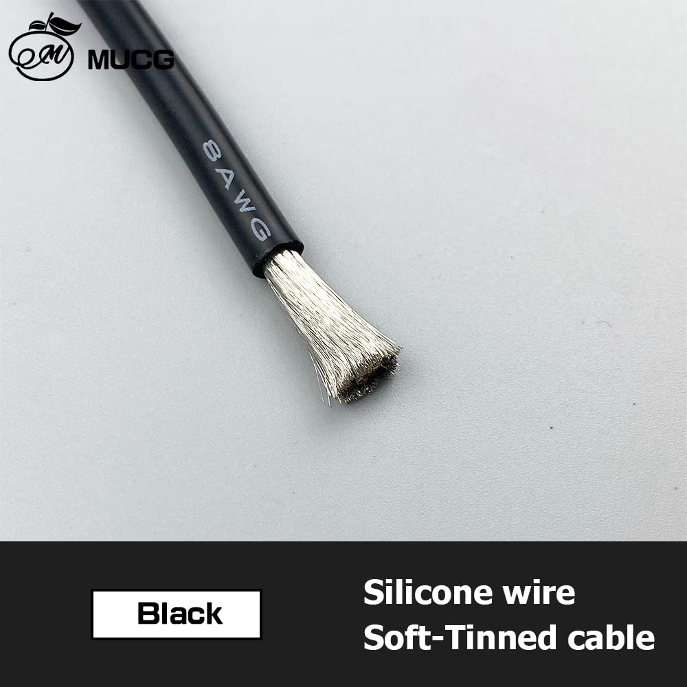 cable eléctrico Cable de 2 pines Cable de silicona Automotriz Negro Rojo Led Cables eléctricos planos 28 26 24 22 20 18 awg 18awg 16awg 14awg 12awg 10awg 8awg ( Color : Only Black , Size : 5M_18 AWG )