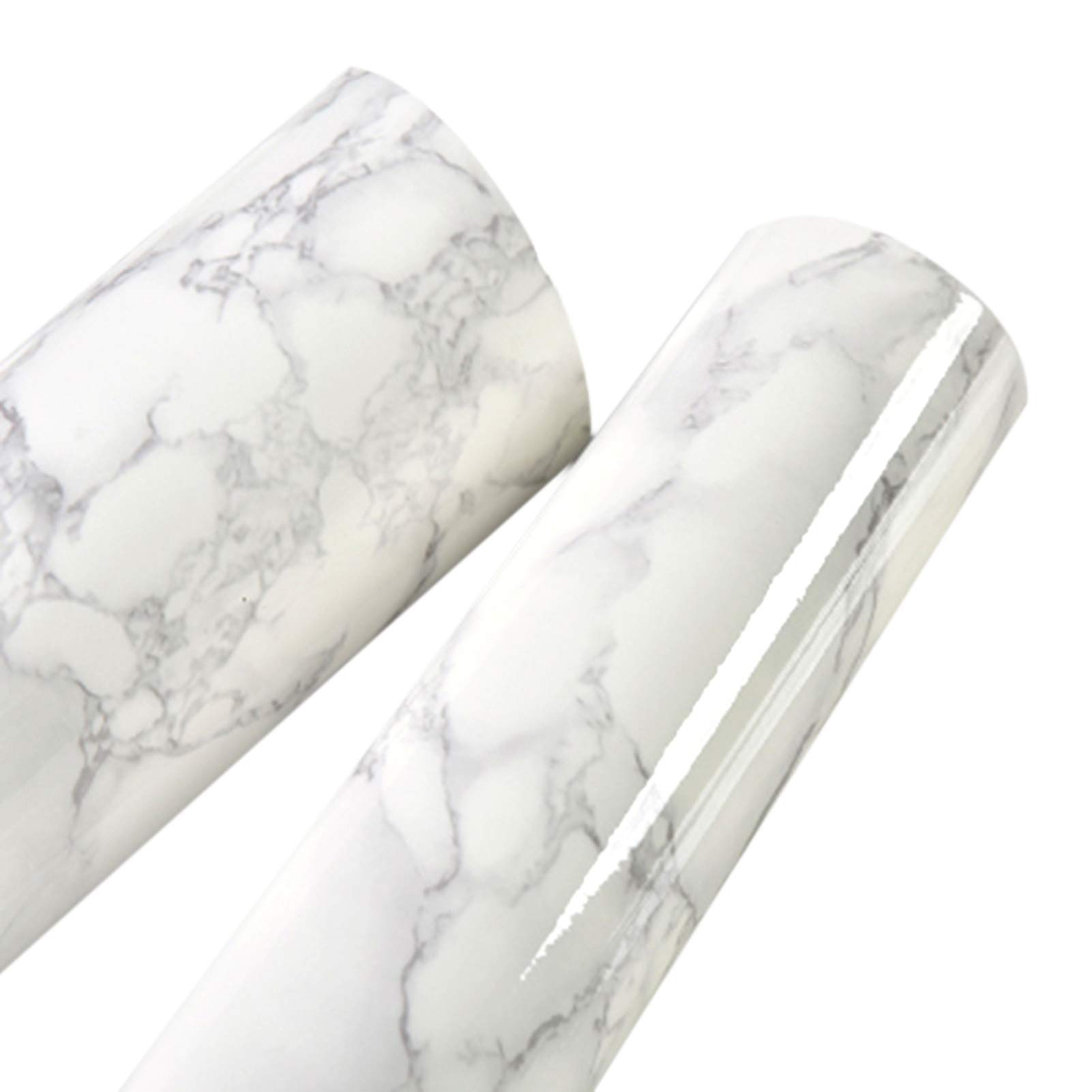 Newaey 2m Marble Pattern Water-resistant Moistureproof Removable Self Adhesive Wallpaper Peel & Stick PVC Wall Stickers for Living Room Bathroom Kitchen Countertop 1#