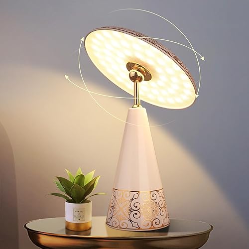 Miniatura 7 de Marrakech Lámpara de mesa táctil inalámbrica recargable, lámpara de escritorio inalámbrica regulable portátil, lámpara de noche LED magnética retro