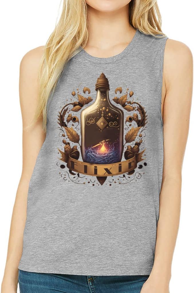 Elixir Print Print Women's Muscle Tank - Colorful Tank Top - Fantasy Workout Tank
