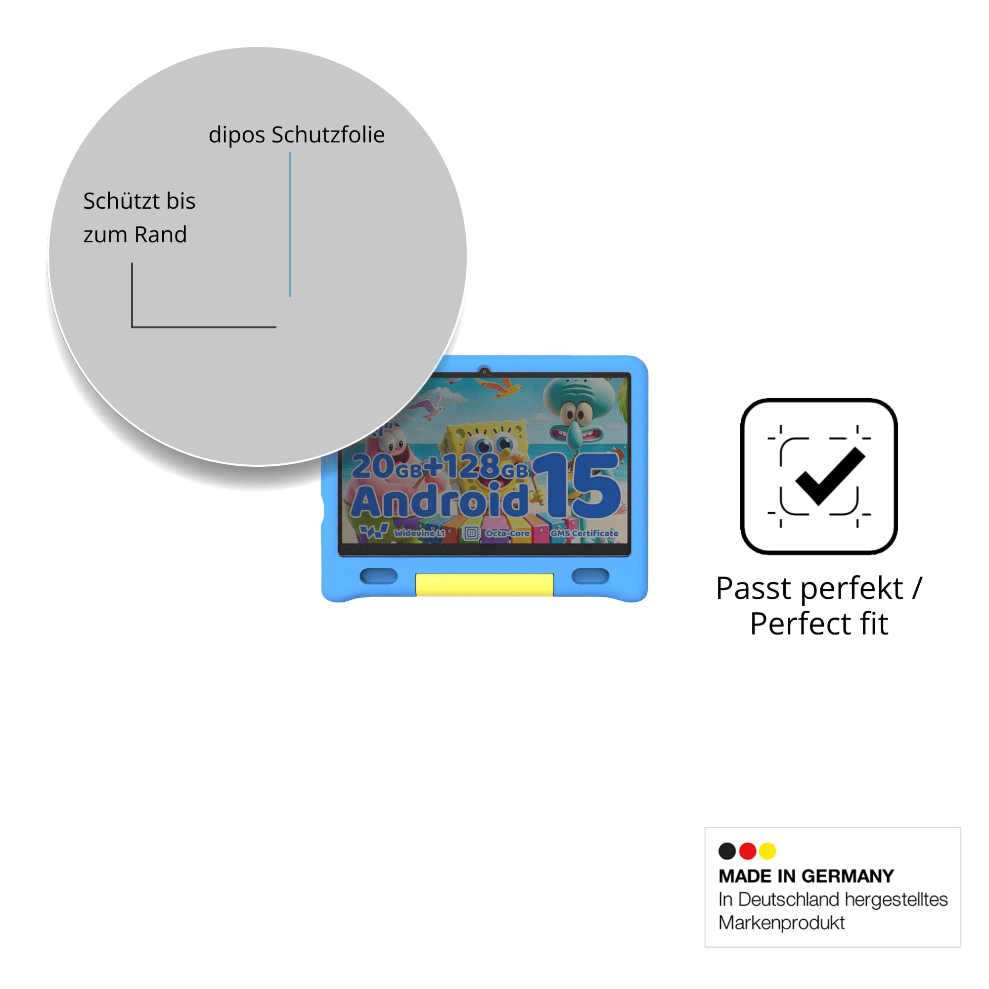 dipos Protector de Pantalla Antiespía para Gleeso KT1026 | Película protectora mate, filtro de privacidad 4 vías, ajuste perfecto, antiarañazos, sin burbujas, autoadhesivo