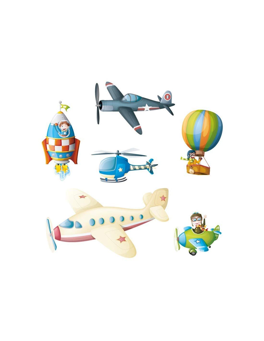 Sticker frise véhicules volants pour relooker facilement une chambre sans peindre