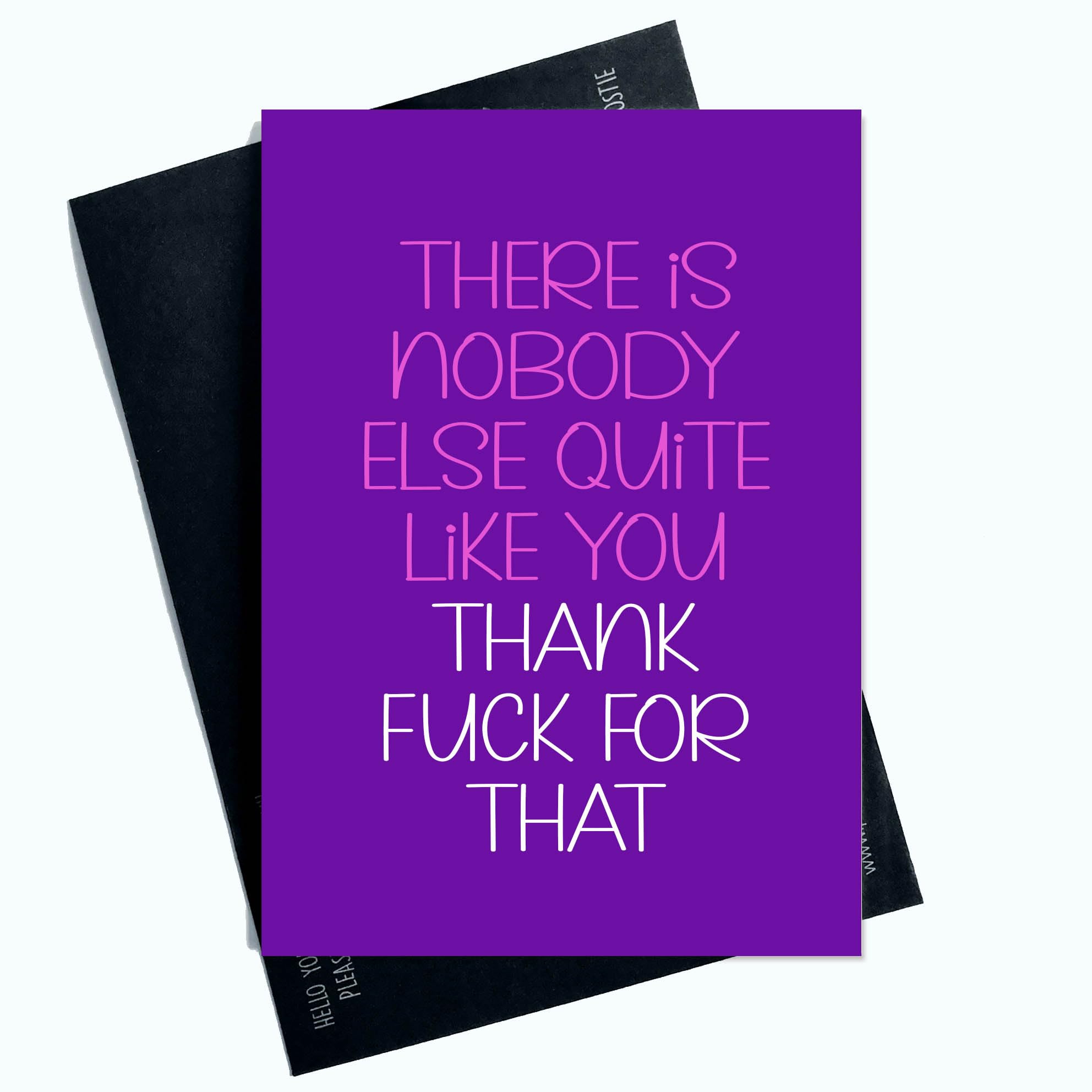 Peachy Antics Funny Birthday Card For Her Joke Card For Mum For Friend There Is Nobody Quite Like You Thank For That Funny Greeting Cards For Her AP171