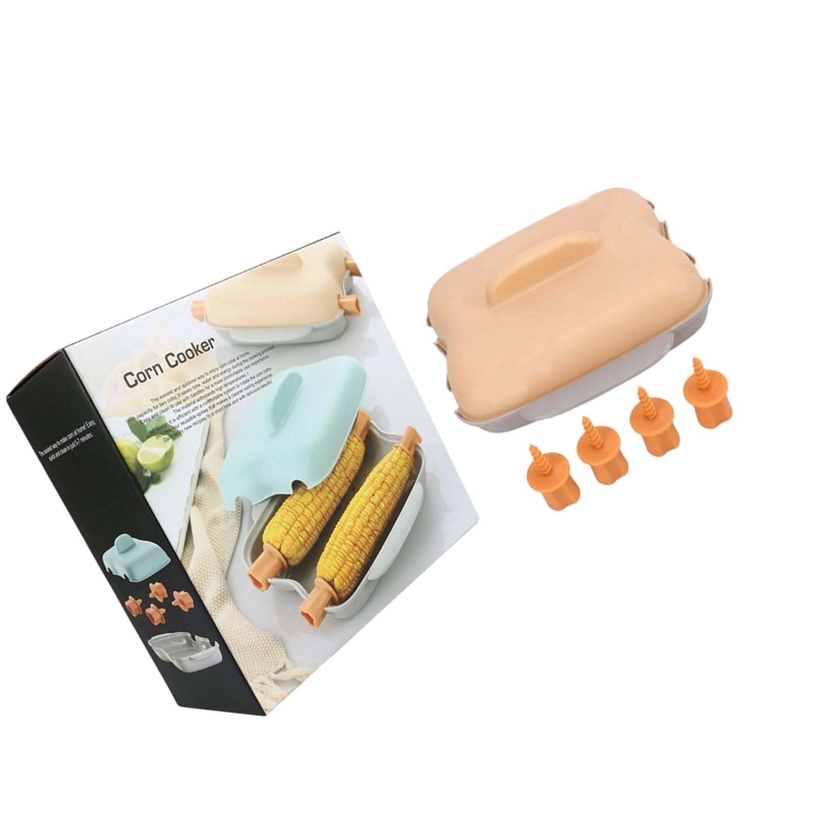 PANGBOER Microwave Corn Steamer for Quickly and Easy Cooking Sturdy PP Materials Vegetable Steamer Perfect for Busy Lifestyles Quick Microwave Container