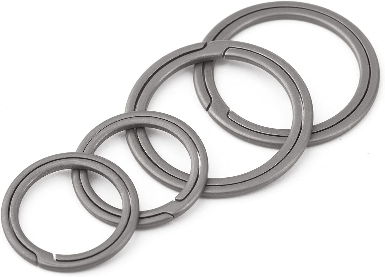 TISUR Titanium Key Rings for Keychains, Quick Release Side Pushing Key Organizer Kit, Wisely Group Your Keys