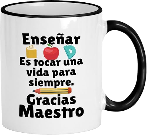 Miniatura 6 de Regalos para Maestras Agradecimiento. Regalos para profesores en español. Taza de café Dia Del Maestro En Español de 11 Oz Regalo Para Maestra De