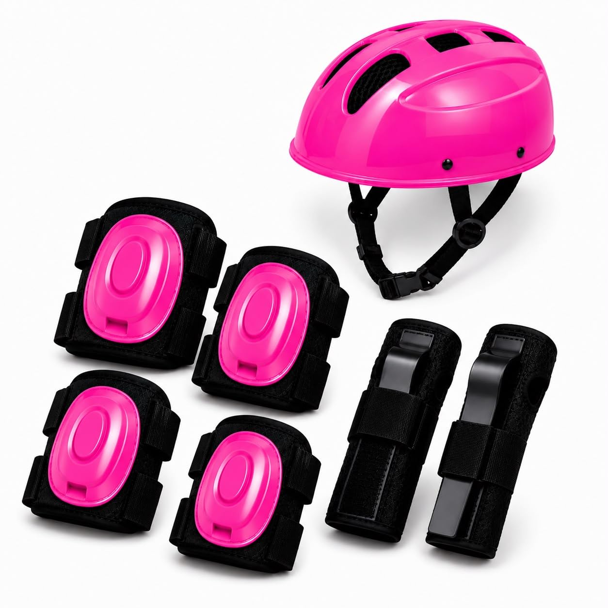 Kids Protective Gear Set with Helmet | Adjustable Helmet, Knee | Pads, Elbow Pads & Wrist Guards | Safety Kit for Cycling, Skating, Skateboard, Scooter & Roller Skates | Boys & Girls-image-45