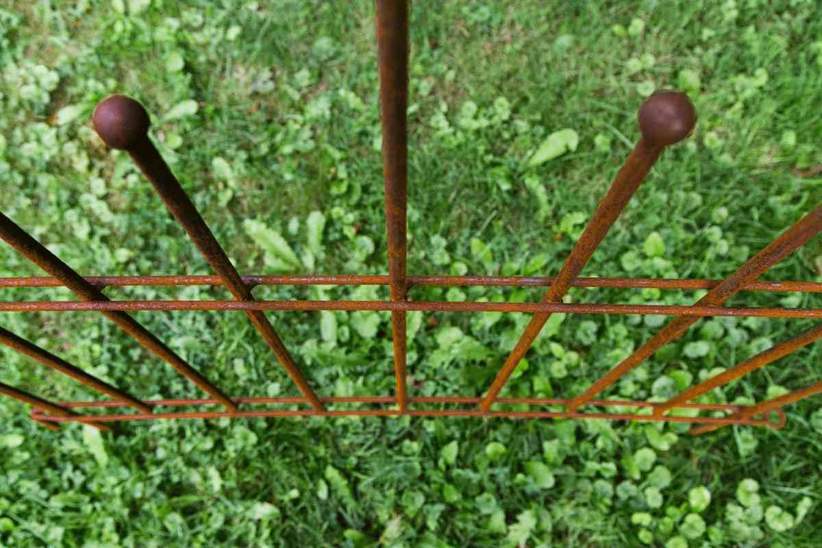 Beetzaun Metall Steckzaun Rost Breite 90cm verlängerbar Metallzaun Zaunelement