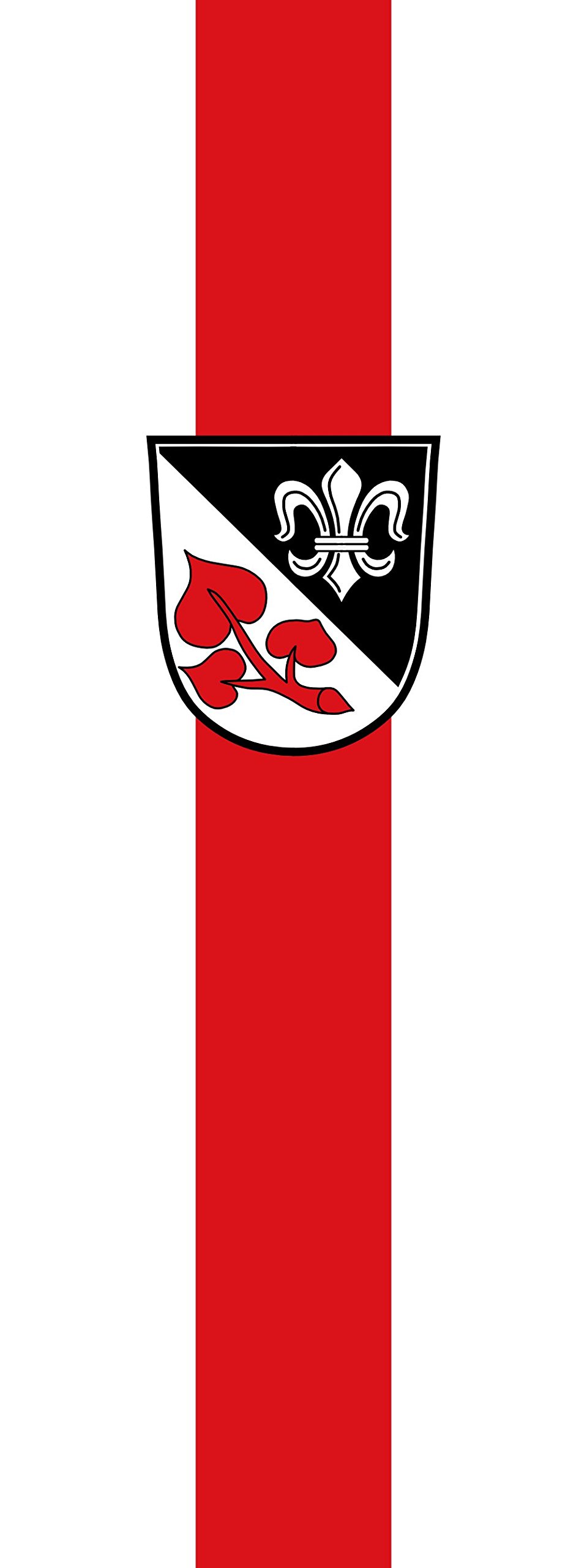Drapeau Bernried au format portrait de 6m² dimensions 400x150cm pour mât de mairie