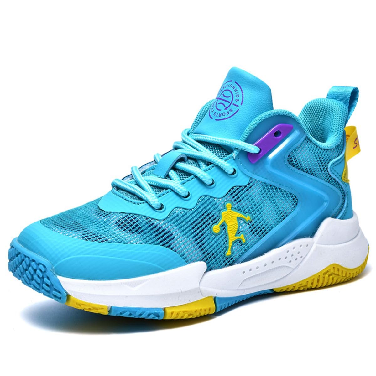 Zapatillas de Baloncesto para Niños y Niñas, Calzado Deportivo, Talla 35 EU, Color Turquesa