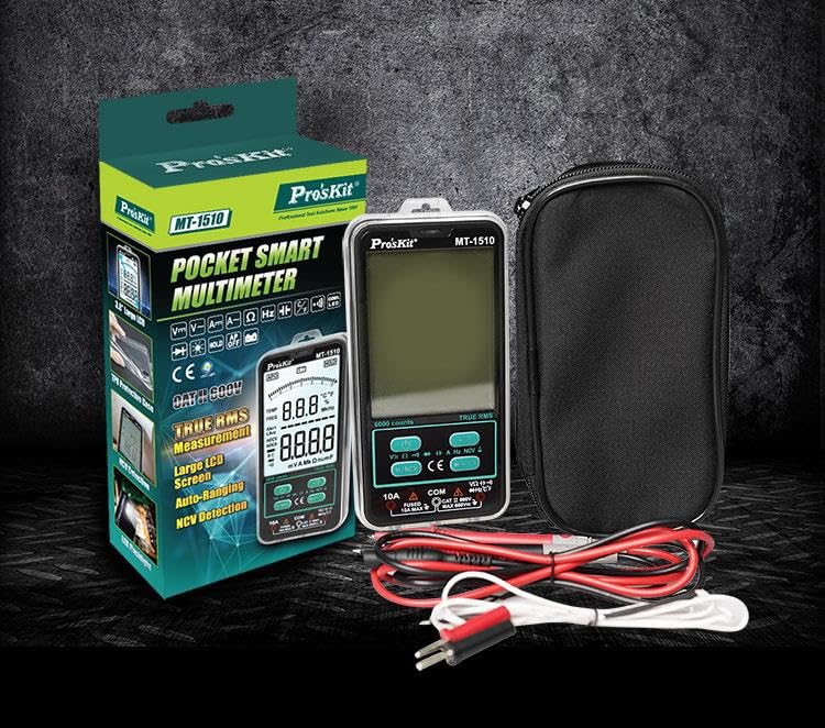 Pro'sKit MT-1510 Pocket Smart Multimeter with packaging and accessories
