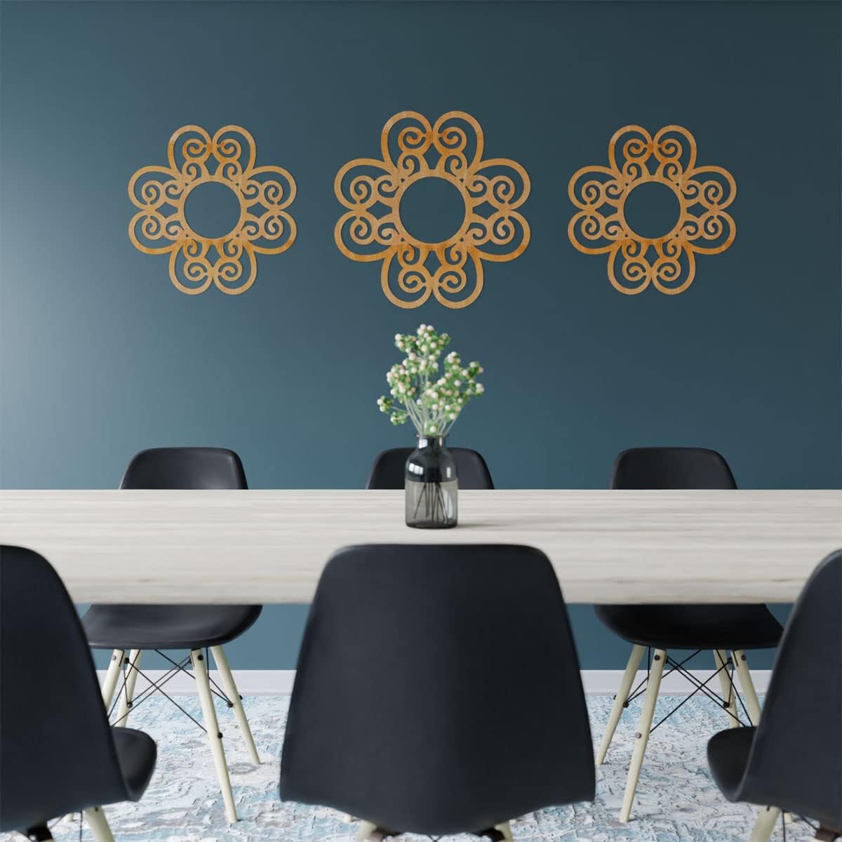Ekena Millwork 34"OD x 11 5/8"ID x 3/8"T Cohen Wood Fretwork Pierced Ceiling Medallion, Alder