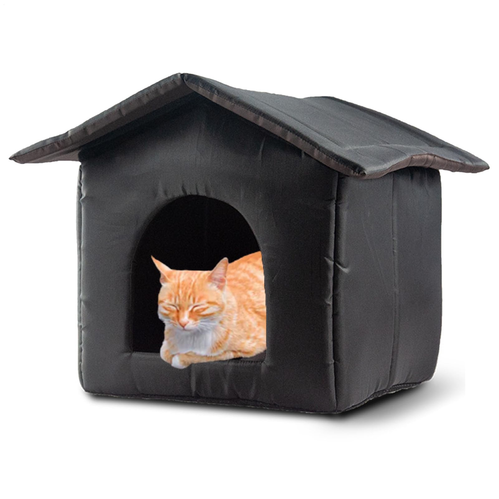 Maison pour chat pour l'extérieur avec isolation thermique et tissu étanche hiver