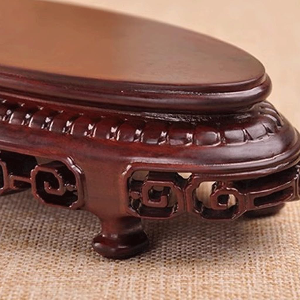 Vaso Bonsai Ovale Teiera Intera in Legno Set da tè Fiore Bonsai Bonsai Base Ornamentale in Legno Massello Supporto per Espositore