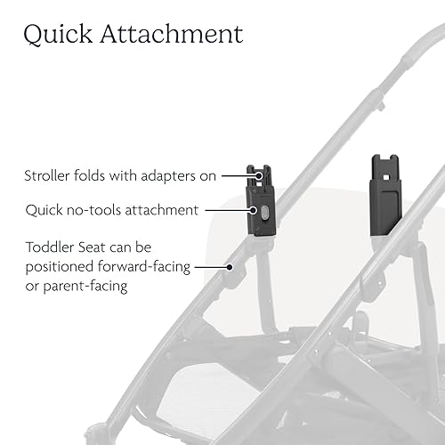 Miniatura 3 de UPPAbaby Cruz V2 Adaptador superior  Compatible con accesorios de moisés, Aria y Mesa  Accesorio rápido + seguro  1 juego