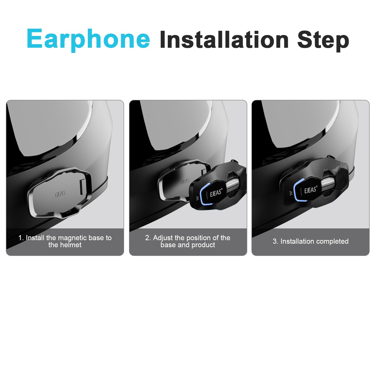 X10 Casco Moto Auricolare Bluetooth, 10 Riders Mesh 4.0 Motociclo Interfono, Sistemi di Comunicazione con Music Share, Doppia Riduzione del Rumore, Assistente Vocale, IP67, Nero