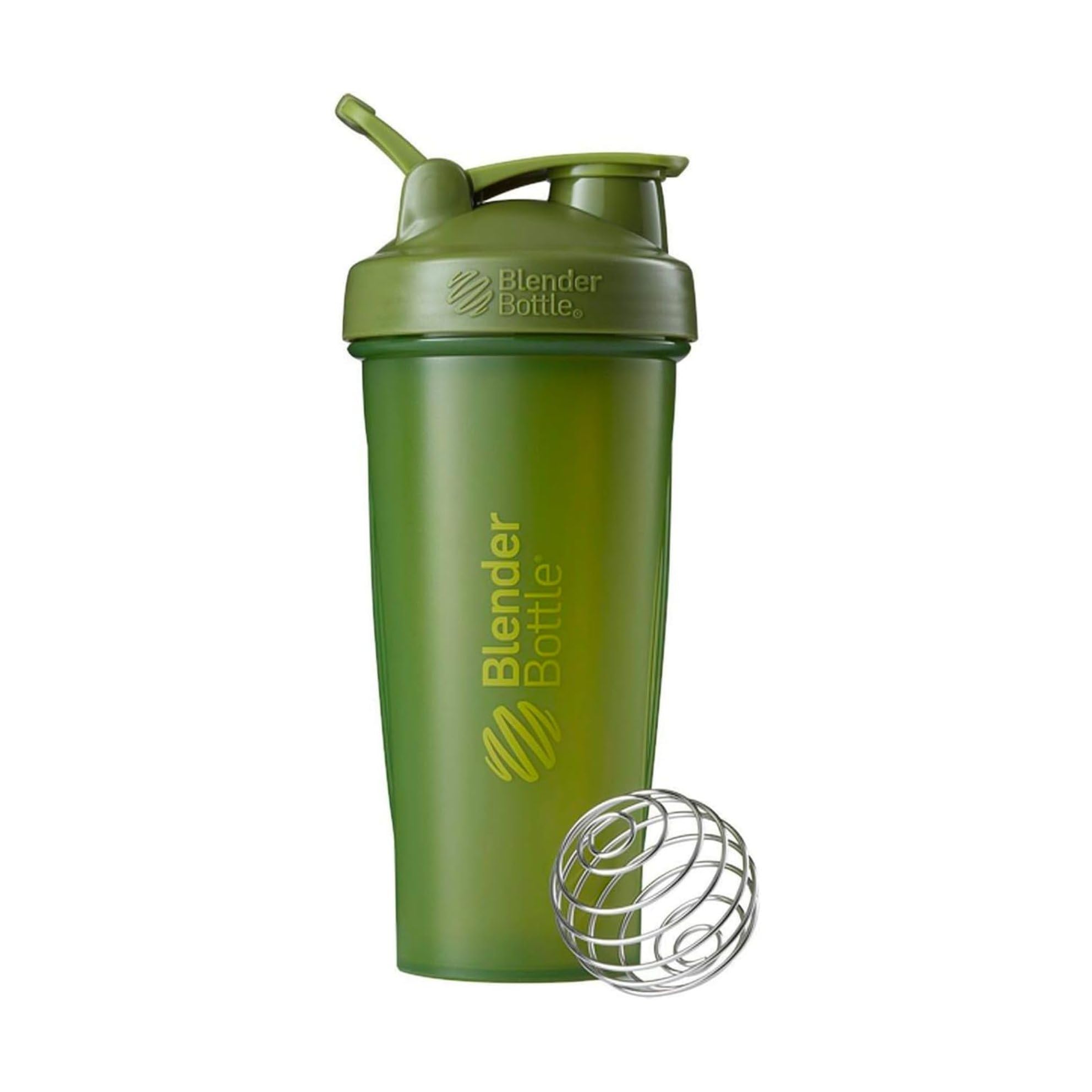 BlenderBottle Classic Loop Top Shaker Bottle, 20-Ounce, Clear/Black/Black 20oz Green C01621