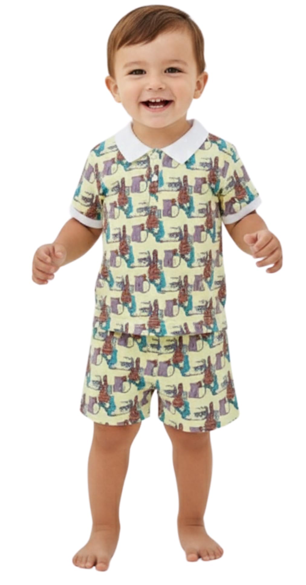 Boys Cotton Blend Pajamas Top-image-29