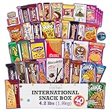 Eastanbul International Snack Box, Premium 40 Full-Size Foreign Snack Box, Exotic Turkish Snacks From Around The World International Snacks, Sweet, Savory, Chewy, Crunchy Snack Box (Maxi)