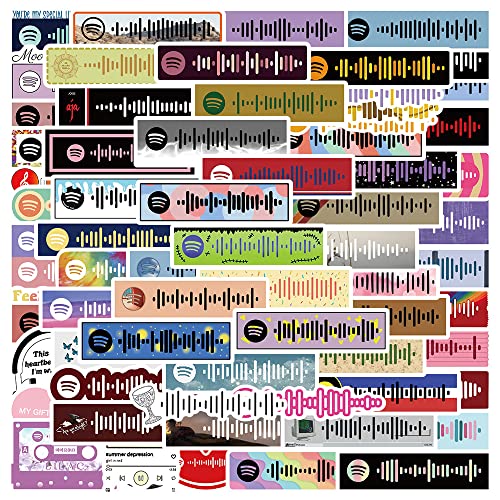 68 pegatinas de colores con música y notas musicales Aesthetic, resistentes al agua, para teléfono móvil, portátil, botella, frigorífico, tazas, maleta, monopatín, libros Cover