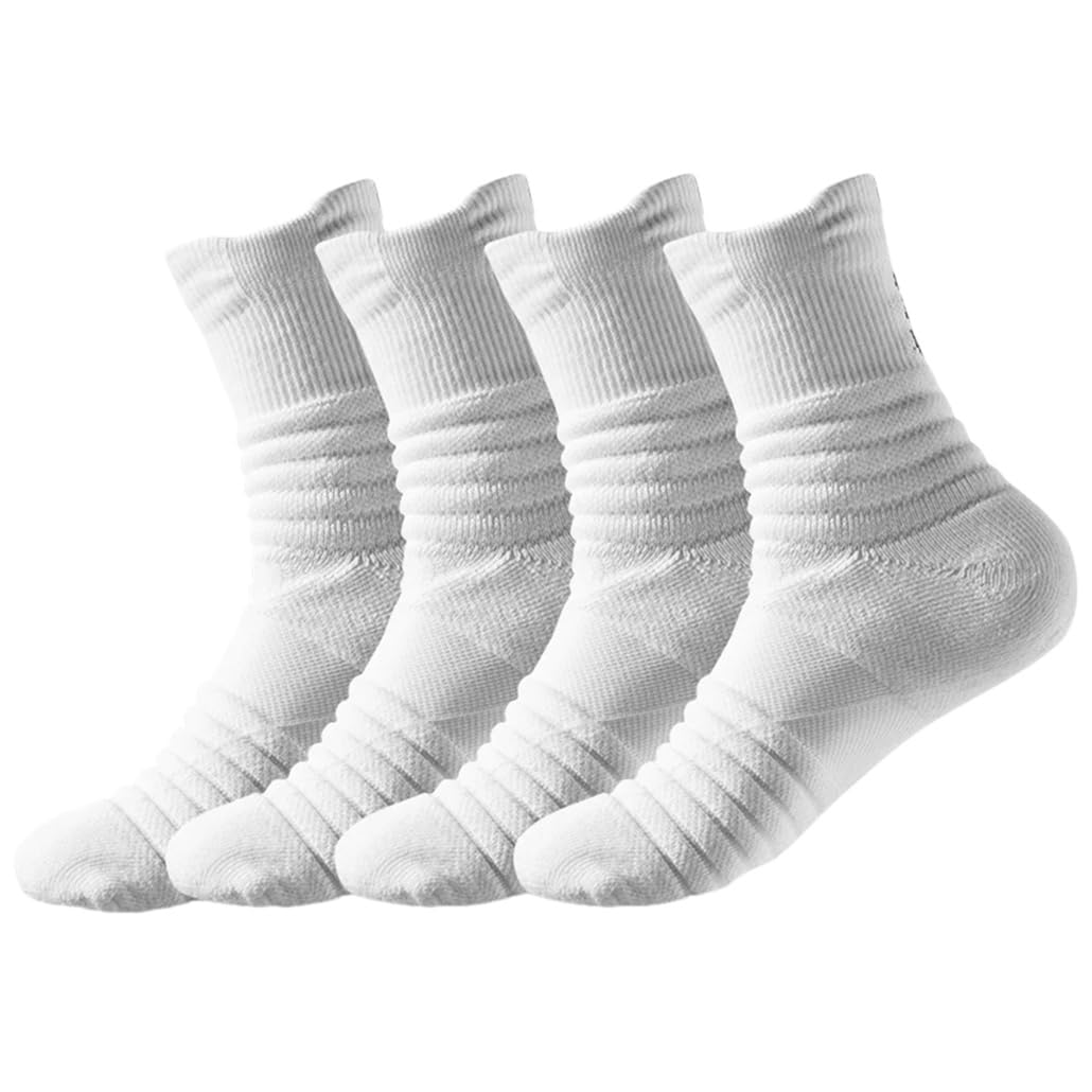 Dninmim 4 Paare/Lot Herren Hohe Socken Sport Socken Atmungsaktiv Laufen Radfahren Baumwolle Socke Winter Warme Socken
