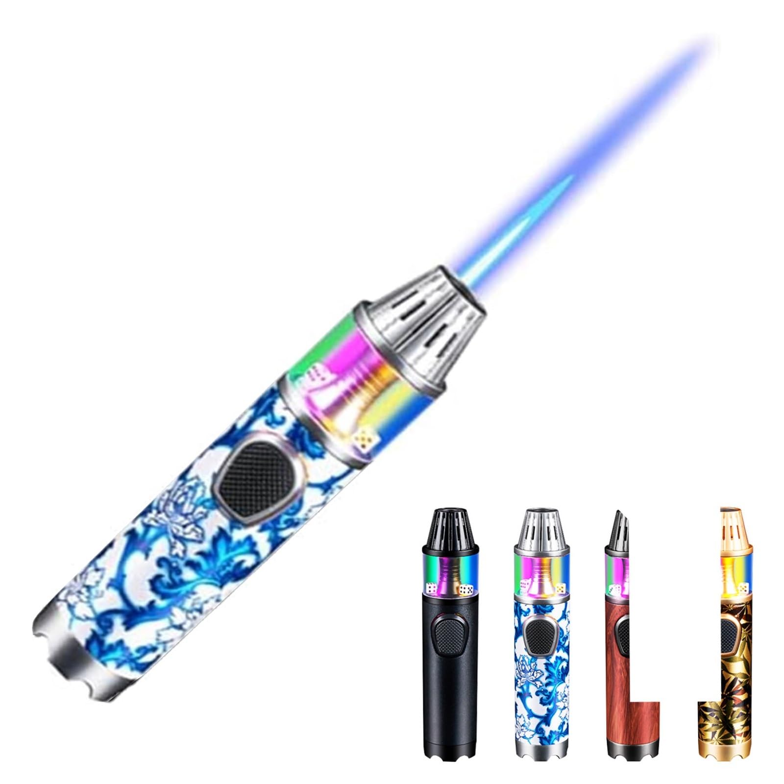 Briquet torche portable et rechargeable avec flamme réglable