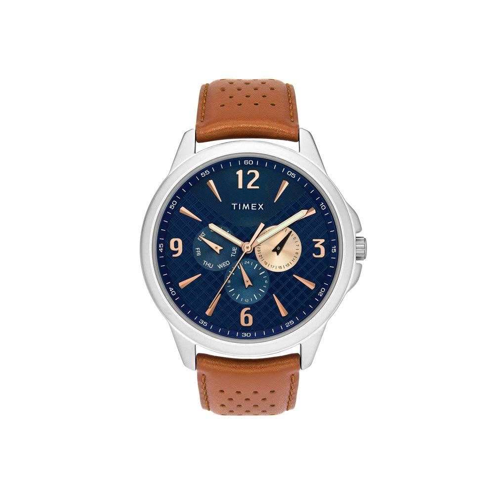 TIMEX Leather Velocity Multifunction Analog Blue Dial Men Watch-Tweg16516, Bandcolor-Brown (B083JX9MD8) Amazon Price History, Amazon Price Tracker