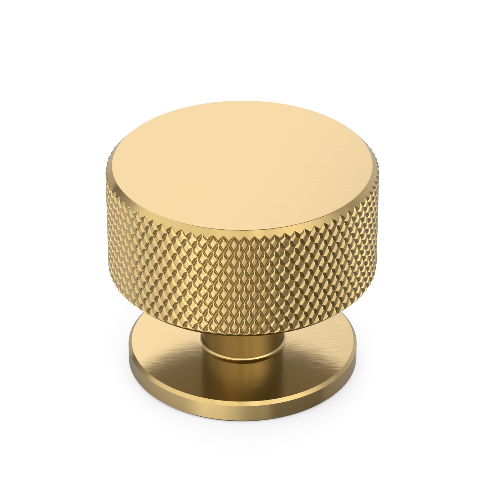 Amerdeco 10 Pack Champagne Gold Cabinet Knobs Single Hole Cabinet Pulls 1.2 Inch Diameter Round Drawer Knobs and Pulls for Bathroom Cabinets AM006 — image 1