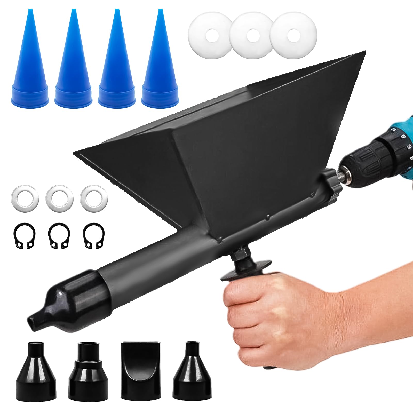 Fugatrice Elettrica Per Malta - Con 4 Ugelli In Acciaio Per Fughe E Calafataggio - Foto 9