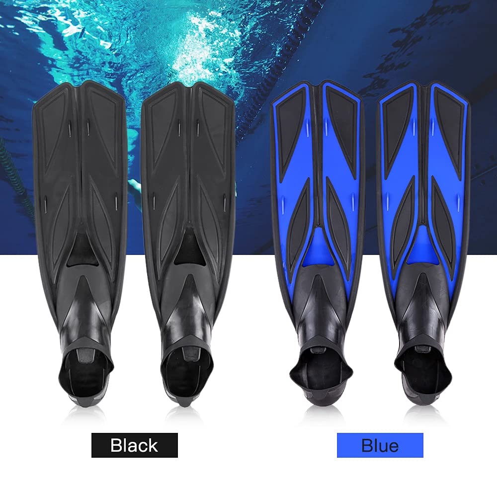 Płetwy do pływania nurkowego dla dorosłych płetwy zanurzeniowe elastyczne płetwy do pływania sporty wodne (BLU, XL)