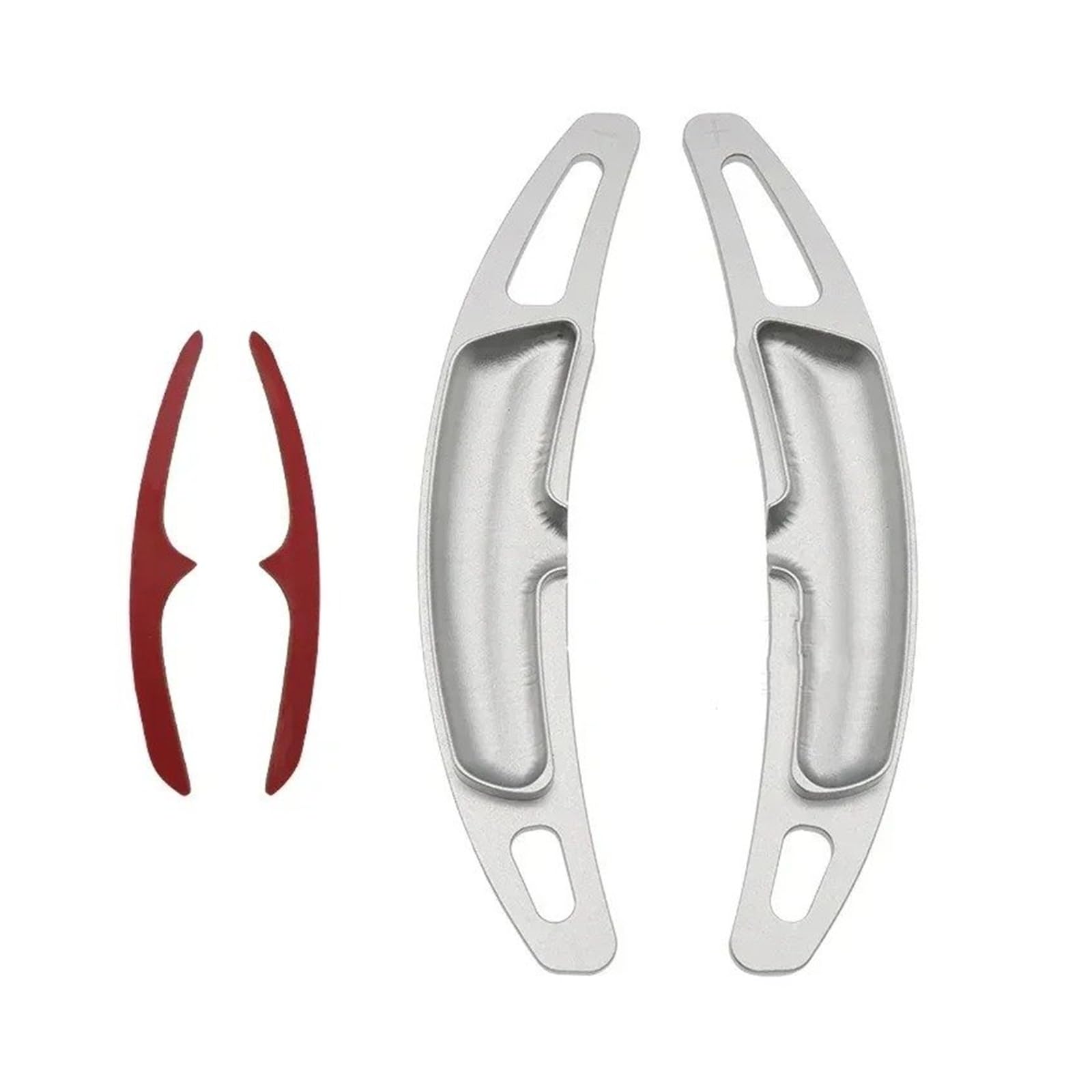 Xxiucj Car Paddle Shifter Extensions for for Macan for Panamera for Cayenne for 911 718 918 Car Steering Wheel Shift Paddle(Silver)
