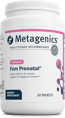 Metagenics Fem Prenatal - Suplemento prenatal de vitaminas y minerales* - Prenatales para mujeres* - con vitamina C, yodo y biotina - Multivitaminas