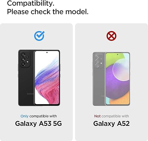 Miniatura 2 de Funda diseñada para Samsung Galaxy A53 5G con protector de pantalla integrado, resistente a prueba de golpes y clip giratorio para cinturón (negro)