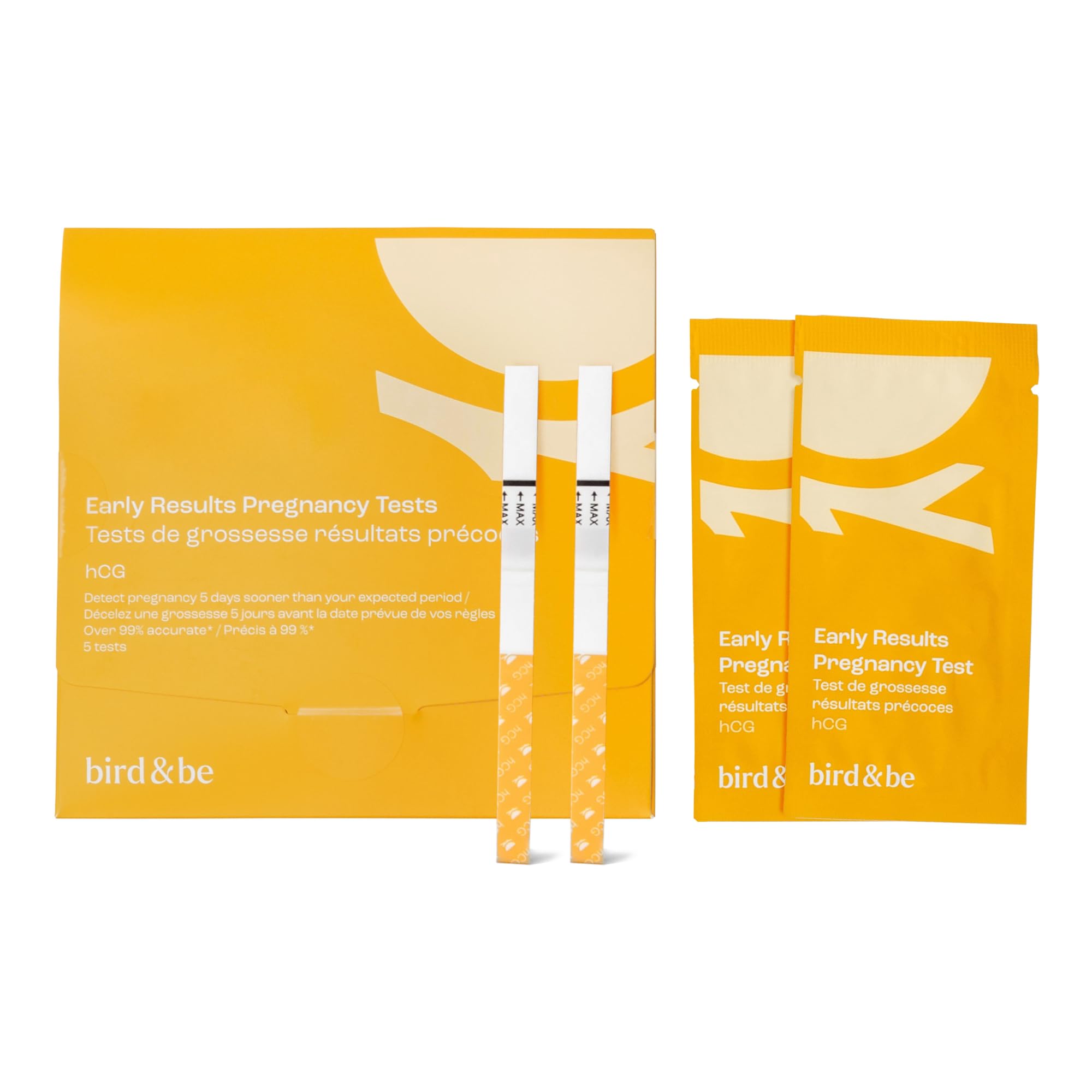 Bird&Be Pregnancy Test Strips for Early Detection (5-Strips Kit, FSA-Eligible)