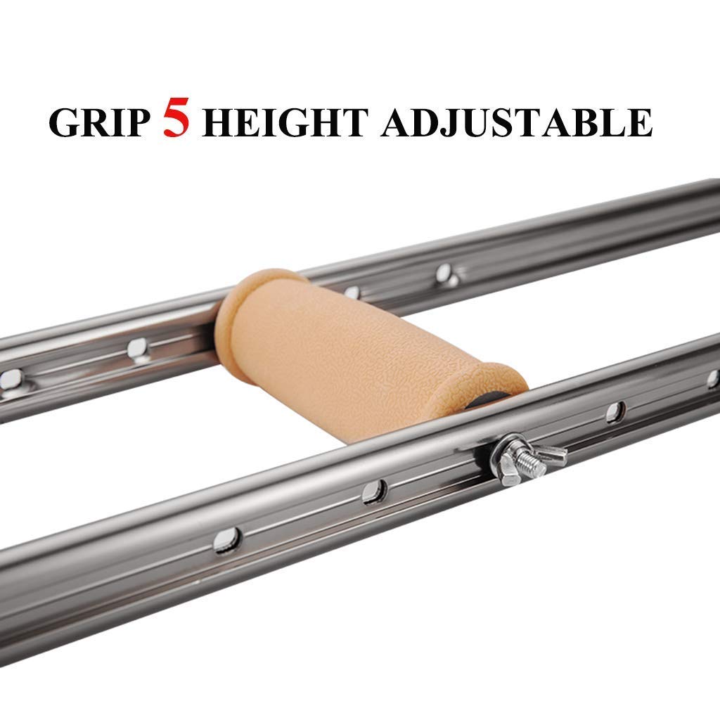 MObyat Andador para Ancianos,Bastón, muletas livianas para Caminar para Adultos con Almohadilla para Las Axilas y empuñadura, Andador Antideslizante de aleación de Aluminio Ajustable en Altura, 2 p