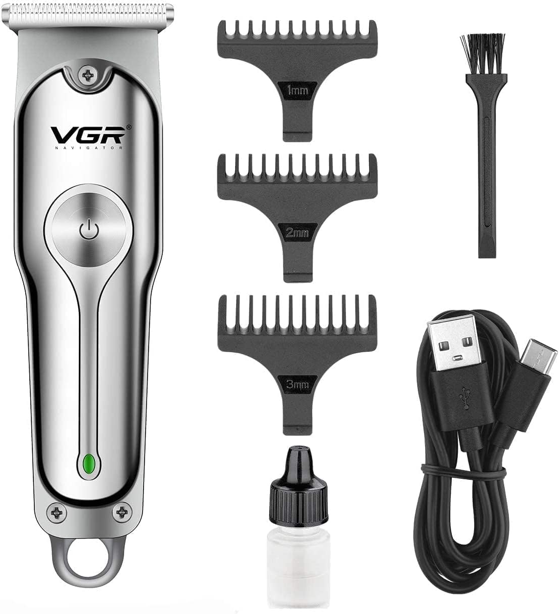 Premium Cordless T-Blade Trimmer Kit - Precision Grooming Made Easy (Sliver)
