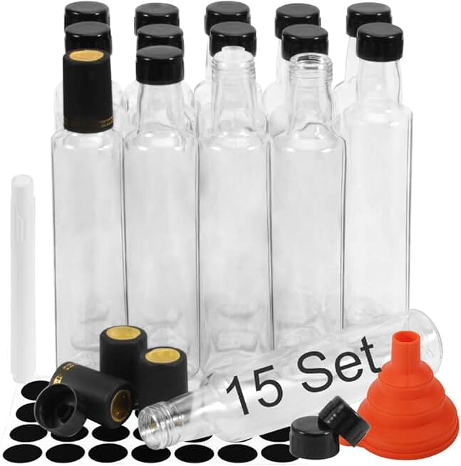 8.5 oz glass bottles