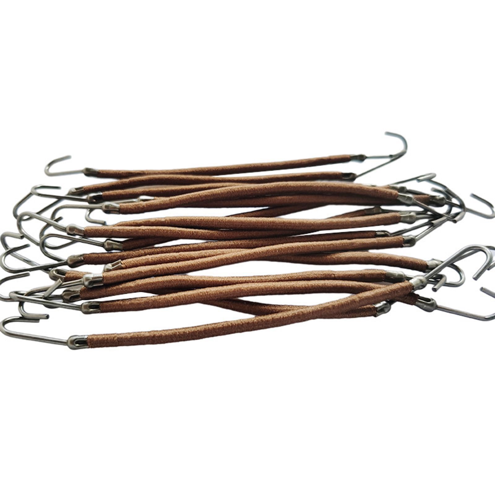 Paquete de 10 ganchos elásticos para el cabello, coleteros coloridos y cómodos, accesorios para el cabello para coletas, color marrón oscuro