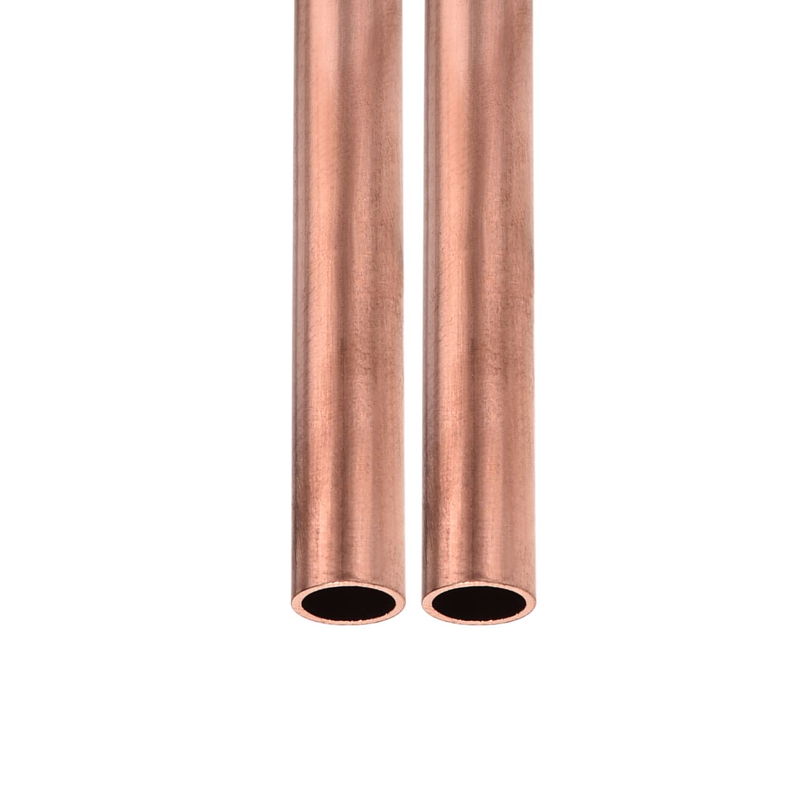 DTGN 11mm x 1mm x 200mm(ODxWall TxL) Copper Tube - 2Pack - Good for Machinery Equipment DIY Decorative Frame - Round Metal Tubing
