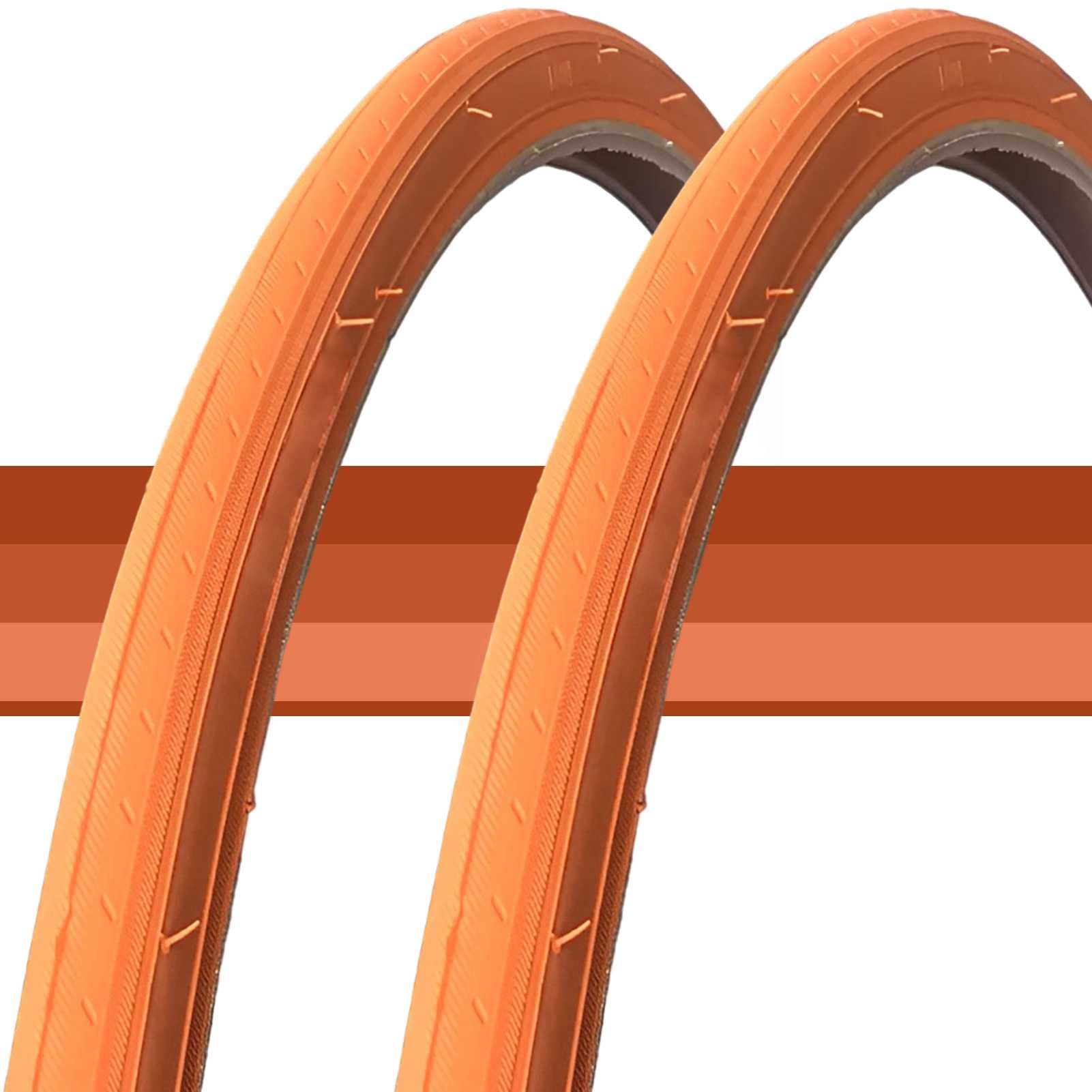 Amazon | 700 23c タイヤ 2本セッ オレンジ タイヤ ト カラー 700 x