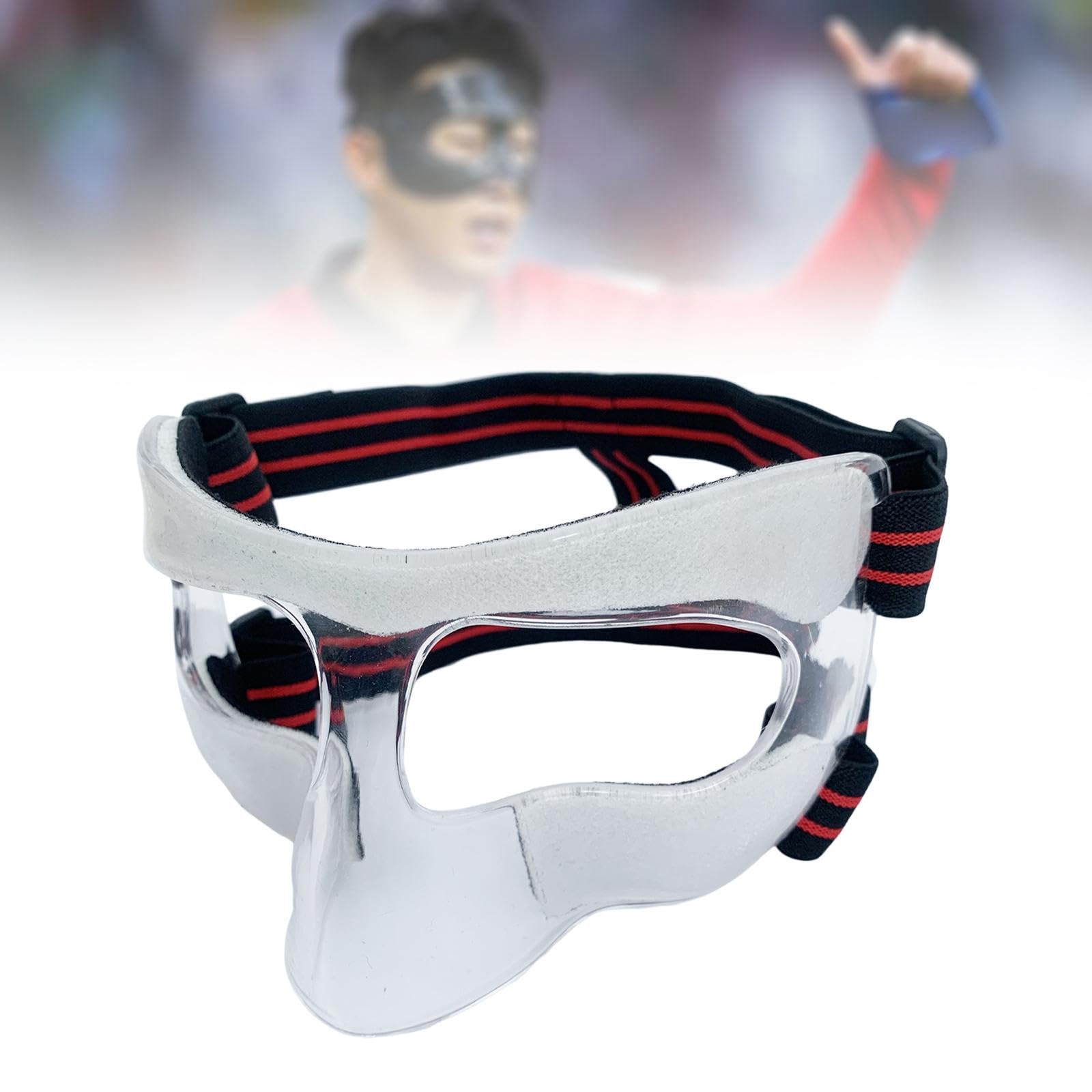 Baoblaze Maschera da Basket, Protezione per Il Naso per Lo Sport, Cinturino Regolabile, Protezione per Il Viso da Caso, Protezione PE