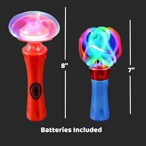 Miniatura 2 de Juguete de varita giratoria iluminada para niños – Spinner LED con orbitador mágico – Juguetes para autismo para niños y niñas – Divertido recuerdo