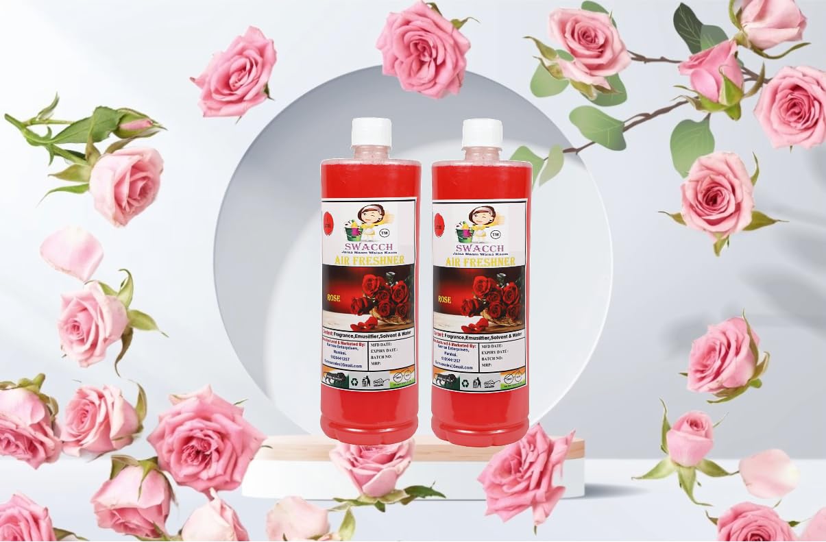 swacch BUY 1 GET 1 FREE Air Freshner For Home, Hotels I Work Space & Office I Long Lasting I Ready to use I Water Based I Rose 1 Litre Pack of 2-image-8