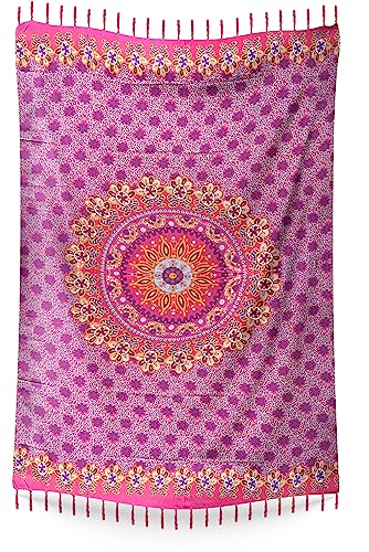 Sarong mandala pareo pañuelo de la cadera con acabados suaves