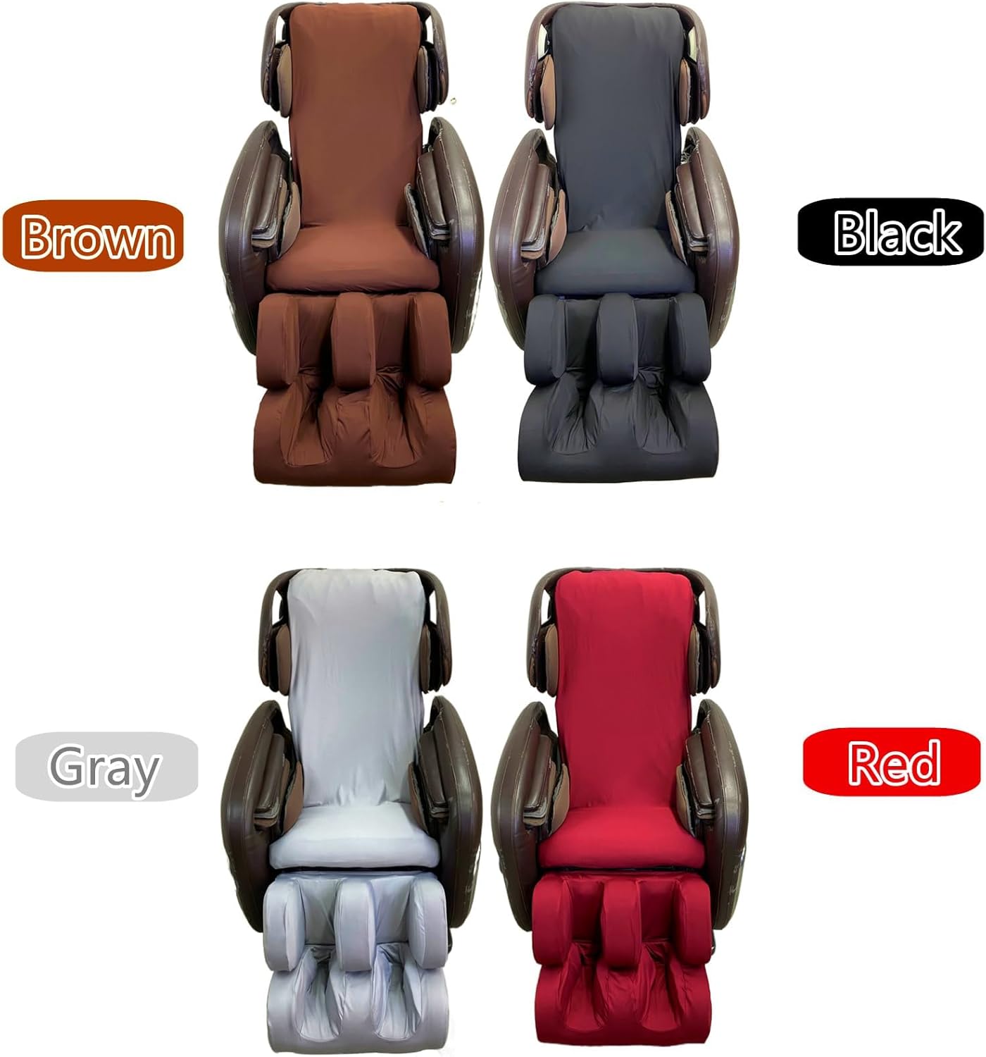 Massage Chair Cover-Shiatsu Slipcover Recliner Chair Cover,Universal Washable Stretch Fabric Armchair Slipcovers,Dust Protection Sofa Covers Black,Body+Foot