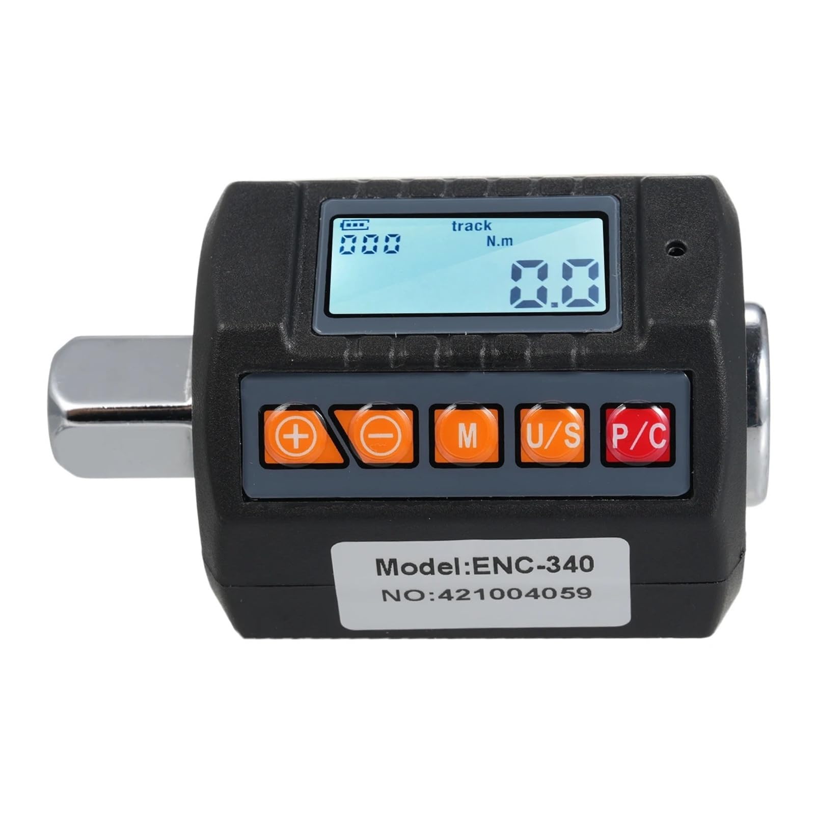 Jckjwl One Color Digital Display Torque Meter, 10-340N.m Wrench Torque Tester Includes Adapters 3/8'' With Sound Light Alarm Function Multiple Unit Switching