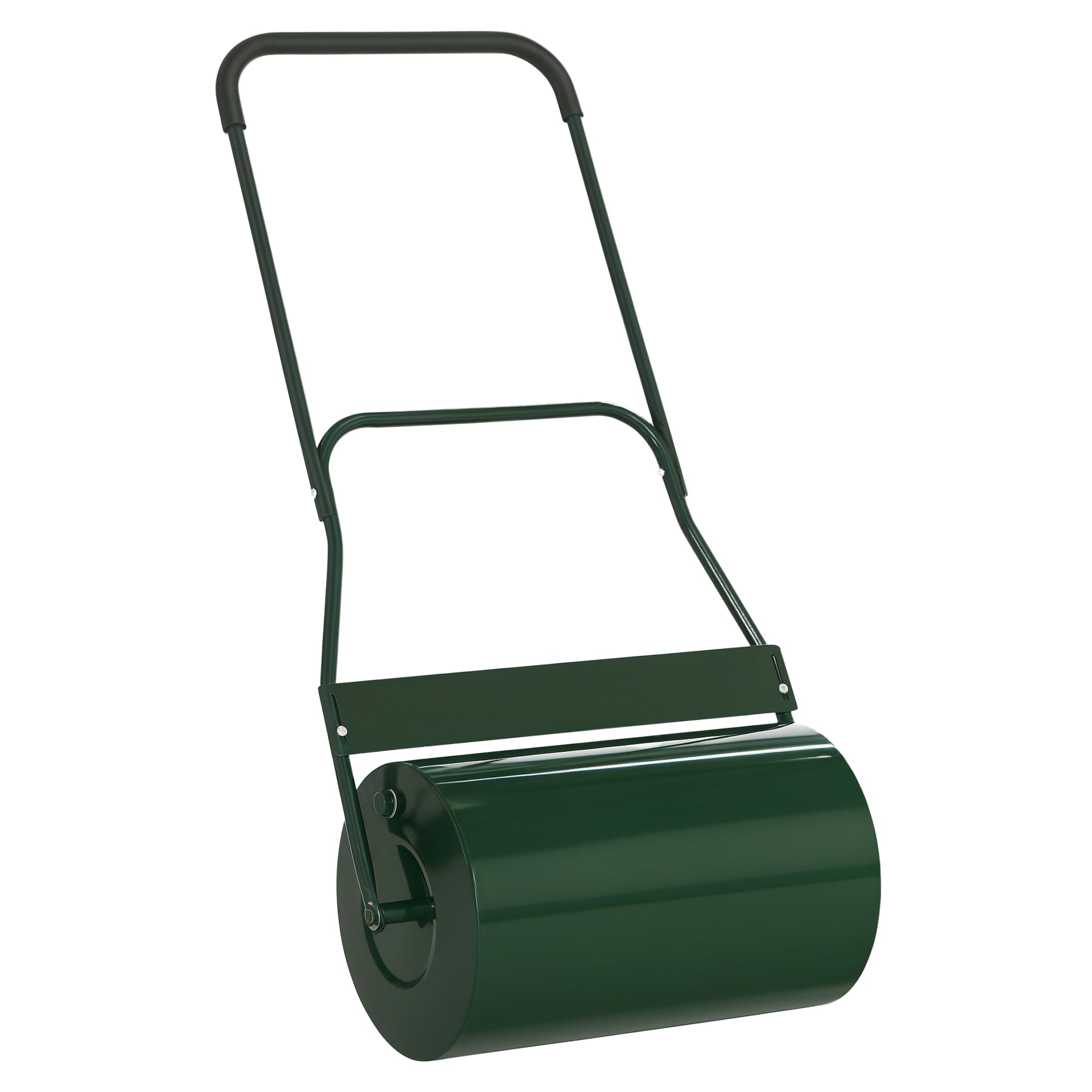 Outsunny 40 L rolka do trawy ze skrobakiem i składanym uchwytem, pokryta wodą lub piaskiem, Φ32 cm (zielona)