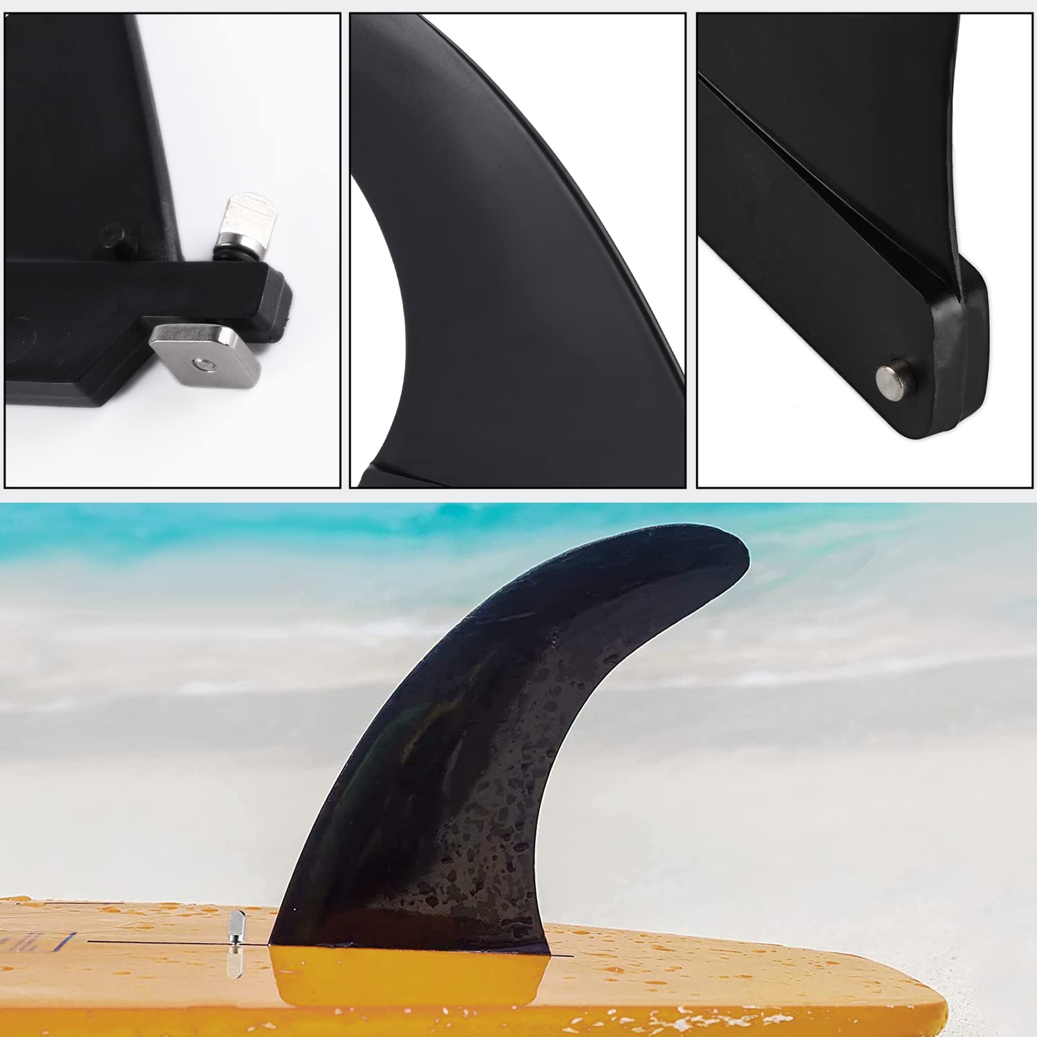 Aletas de Tabla de Surf Desmontables, Quillas Surf Universales de Nylon para Surfboards, Longboard, SUP