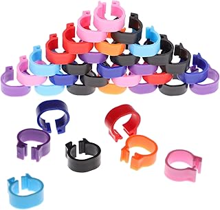 YARNOW 100 Pçs Anel De Pé De Pombo Anel De Perna De Papagaio Anéis De Perna De Pássaro Anel De Perna De Frango Clipe De Pássaro Em Anéis Anel De Pé Bandas Clipe Perna Anel De Plástico